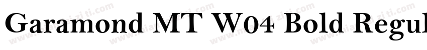 Garamond MT W04 Bold Regular字体转换